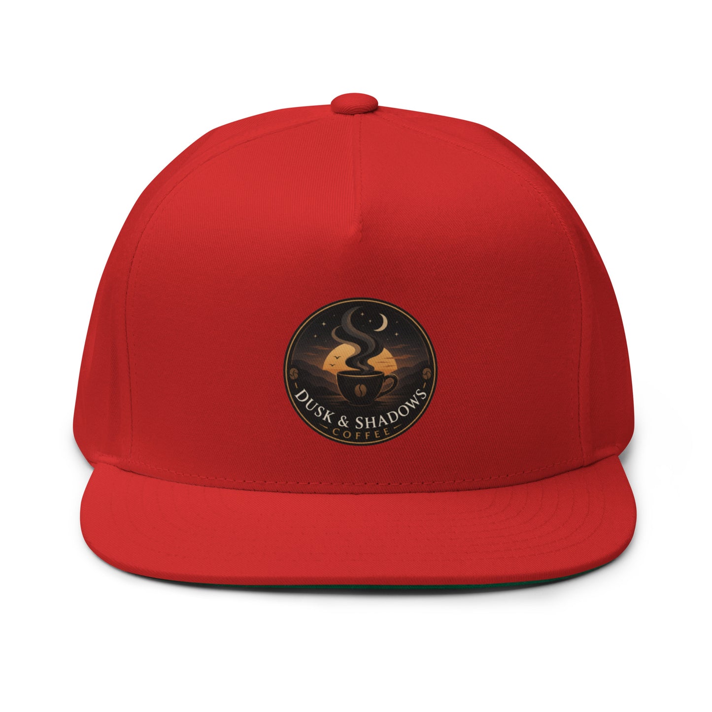  Flat Bill Cap - Stylish High-Profile Snapback with Green Undervisor