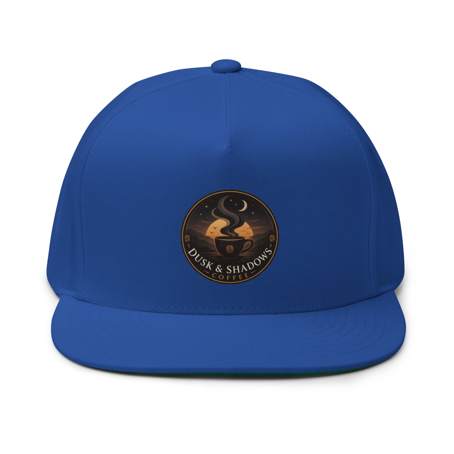 Flat Bill Cap - Stylish High-Profile Snapback with Green Undervisor