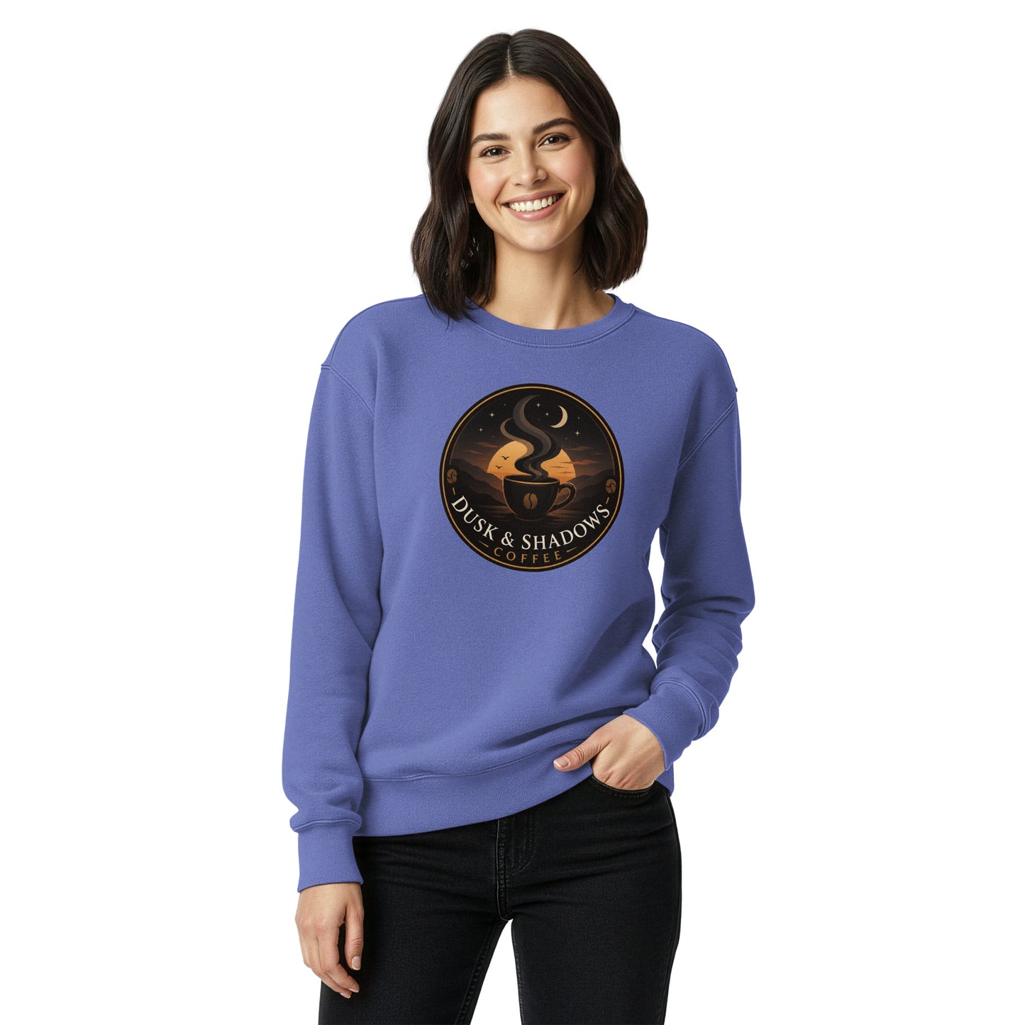 Unisex garment-dyed sweatshirt