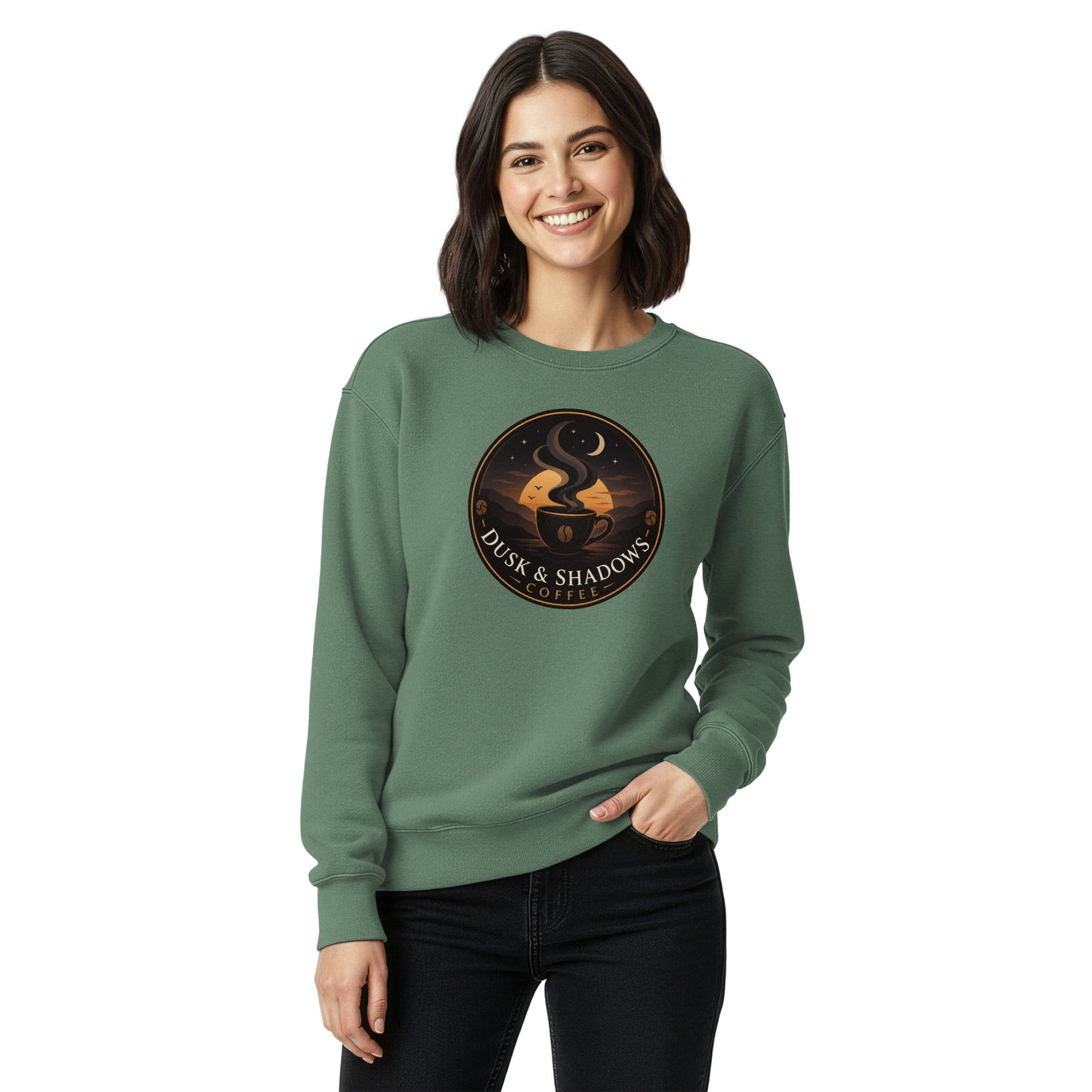 Unisex garment-dyed sweatshirt